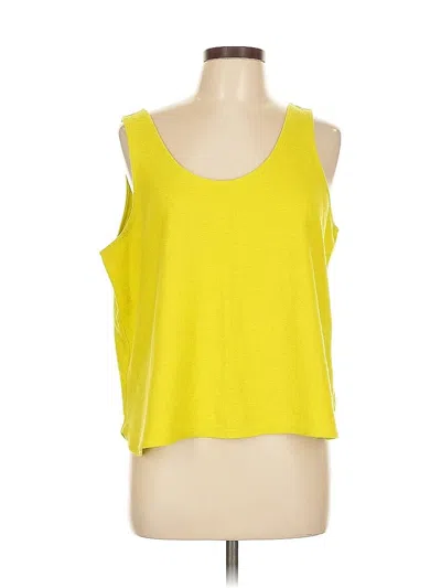 Pre-owned Old Navy Tank Top Yellow Strapless Neckline Tops