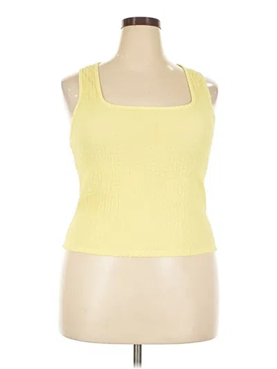 Pre-owned Old Navy Tank Top Yellow Strapless Neckline Tops