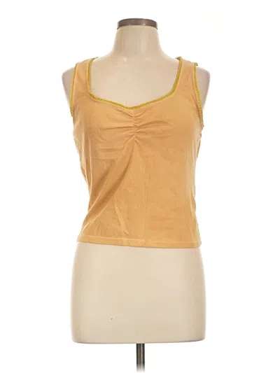 Pre-owned Old Navy Tank Top Yellow Strapless Neckline Tops