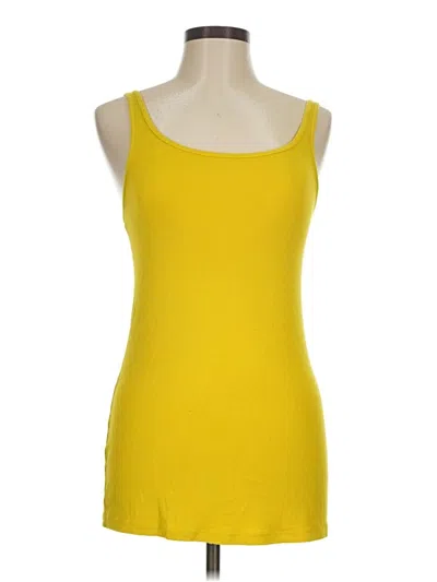 Pre-owned Old Navy Tank Top Yellow Strapless Neckline Tops