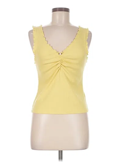 Pre-owned Old Navy Tank Top Yellow Sweetheart Neckline Tops