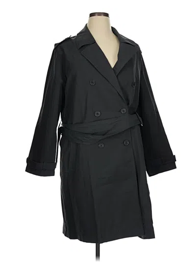 Pre-owned Old Navy Trenchcoat In Black