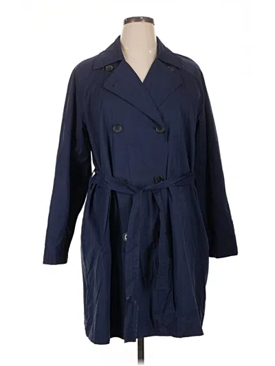Pre-owned Old Navy Trenchcoat In Blue