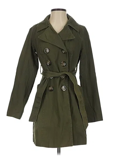 Pre-owned Old Navy Trenchcoat In Green
