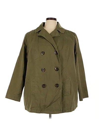 Pre-owned Old Navy Trenchcoat In Green