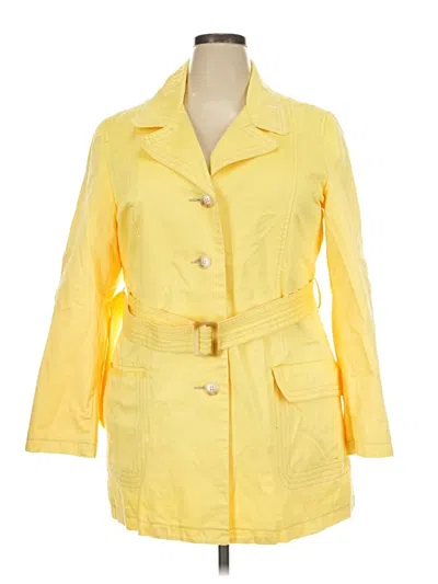 Pre-owned Old Navy Trenchcoat In Yellow