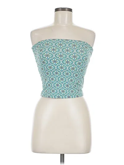Pre-owned Old Navy Tube Top Teal Strapless Neckline Tops