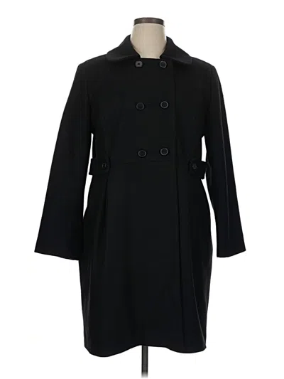 Pre-owned Old Navy Wool Coat In Black