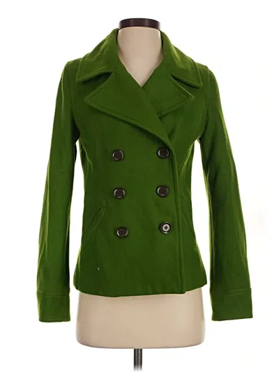 Pre-owned Old Navy Wool Coat In Green