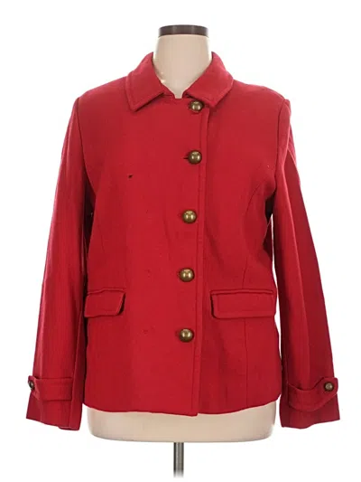 Pre-owned Old Navy Wool Coat In Red