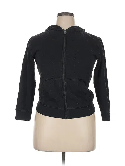 Pre-owned Old Navy Zip Up Hoodie In Black
