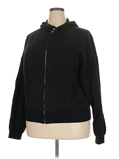 Pre-owned Old Navy Zip Up Hoodie In Black