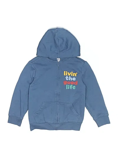 Pre-owned Old Navy Kids' Zip Up Hoodie In Blue