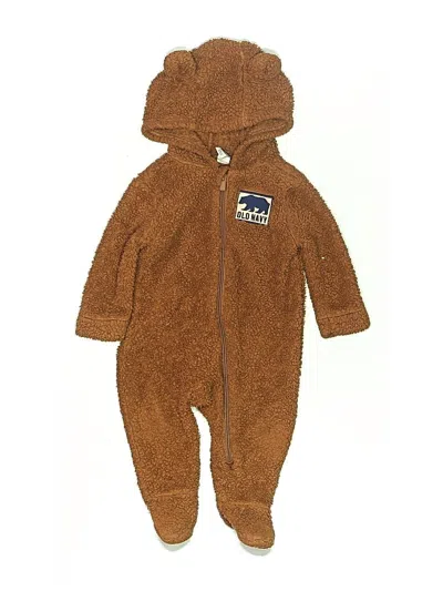 Pre-owned Old Navy Babies' Zip Up Hoodie In Brown