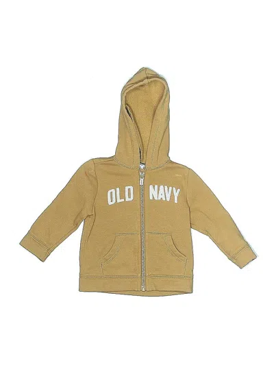 Pre-owned Old Navy Babies' Zip Up Hoodie In Gold