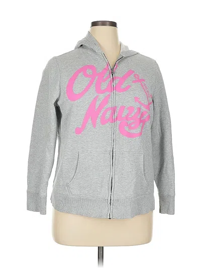Pre-owned Old Navy Zip Up Hoodie In Gray