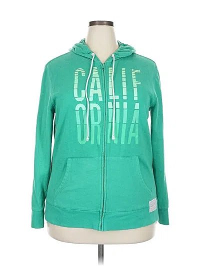Pre-owned Old Navy Zip Up Hoodie In Green
