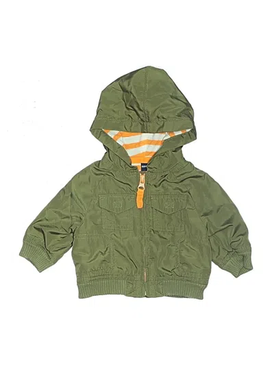 Pre-owned Old Navy Babies' Zip Up Hoodie In Green