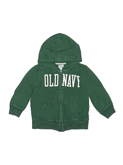 Pre-owned Old Navy Kids' Zip Up Hoodie In Green