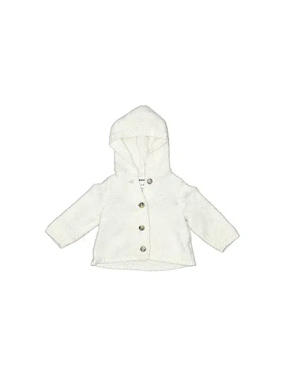 Pre-owned Old Navy Babies' Zip Up Hoodie In Ivory