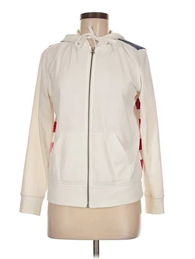 Pre-owned Old Navy Zip Up Hoodie In Ivory