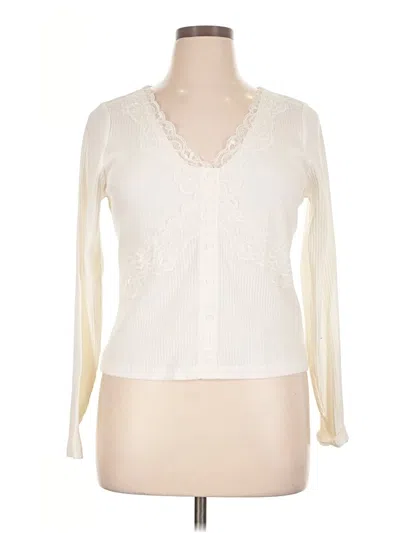 Pre-owned Old Navy Zip Up Hoodie In Ivory