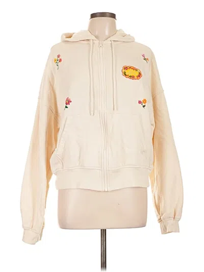 Pre-owned Old Navy Zip Up Hoodie In Ivory
