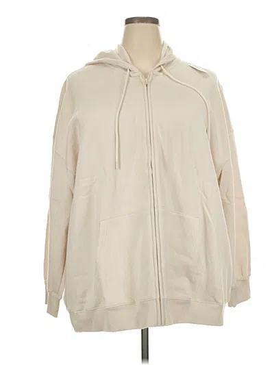 Old Navy Zip Up Hoodie In Ivory