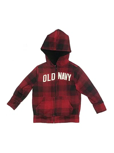 Pre-owned Old Navy Kids' Zip Up Hoodie In Red