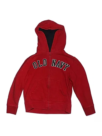 Pre-owned Old Navy Kids' Zip Up Hoodie In Red