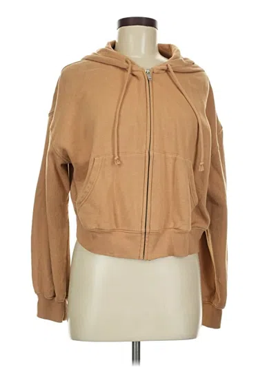 Pre-owned Old Navy Zip Up Hoodie In Tan