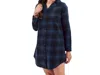 Old Ranch Plaid Night Button Down Shirt In Dark Denim In Blue