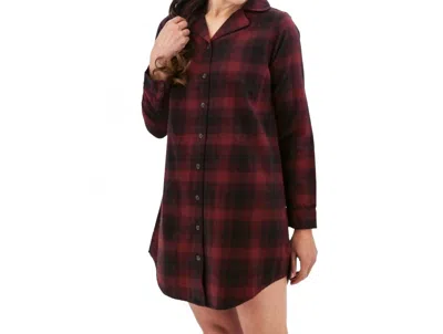 Old Ranch Plaid Night Button Down Shirt In Red