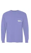 Old Row Men's Brewskis Long Sleeve Pocket Tee In Violet In Purple