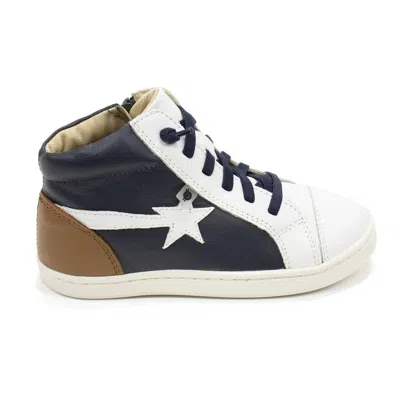 Old Soles Kids' Boy's Shoot High Casual Sneaker In Navy In Blue