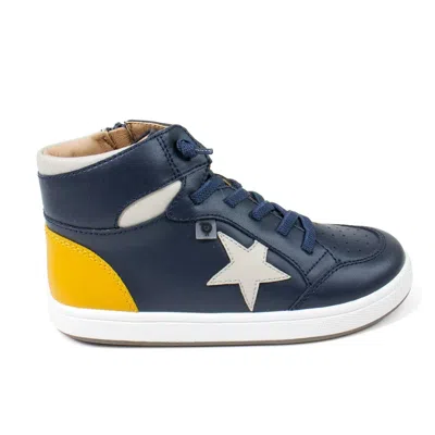 Old Soles Kids' Boys Star Tracker High-top Lace-up Casual Shoes In Navy In Blue