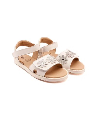 Old Soles Kids' Flower Sandy Leather Sandal In Neutral