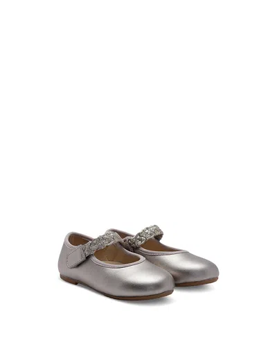 Old Soles Girls' Lady Metallic Leather Mary Jane Flats Baby, Toddler, Little Kid In Silver