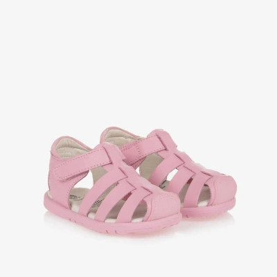 Old Soles Babies' Girls Pink Leather First Walker Sandals