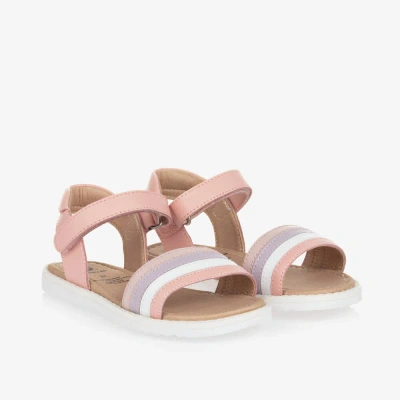Old Soles Kids' Girls Pink Leather Velcro Sandals