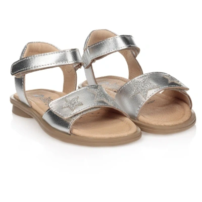 Old Soles Babies' Girls Silver Leather Sandals In Metallic