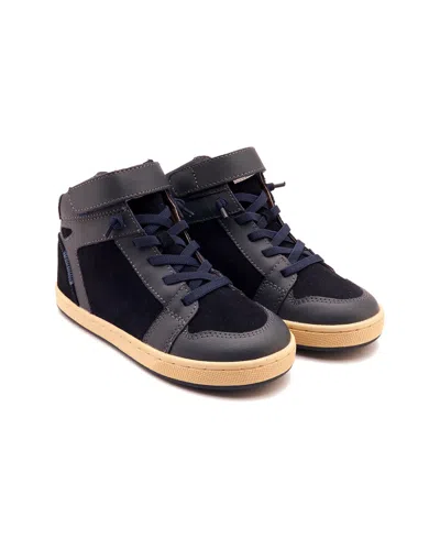 Old Soles Kids' High Jump Leather Sneaker In Black