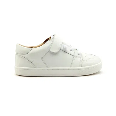 Old Soles Kid's City Trainer Vl Strap Lace Sneaker In Snow In White