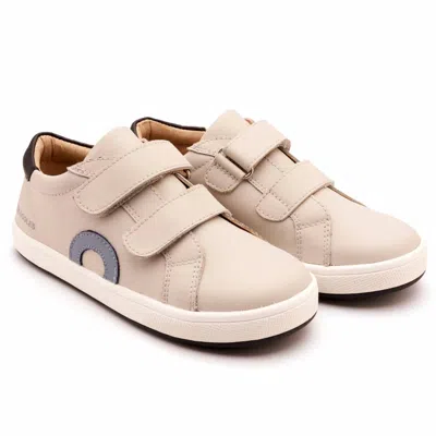 Old Soles Kid's Kix Double Strap Vl Half Circle Sneaker In Gris/indigo In Neutral