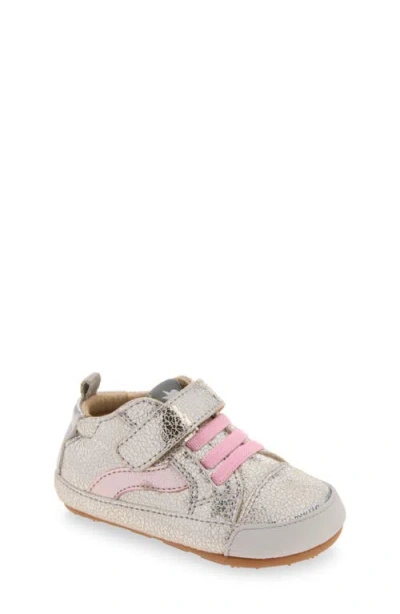 Old Soles Babies'  Kids' First Wave Leather Sneaker In Silver