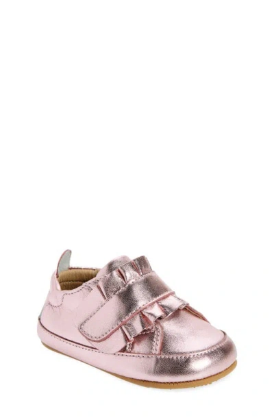 Old Soles Kids' Frilly Metallic Sneaker In Pink Frost / Gum Sole