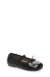 Old Soles Kids' Heart Ruffle Mary Jane Flat In Black
