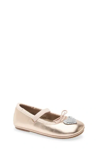 Old Soles Kids' Heart Ruffle Mary Jane Flat In Pink