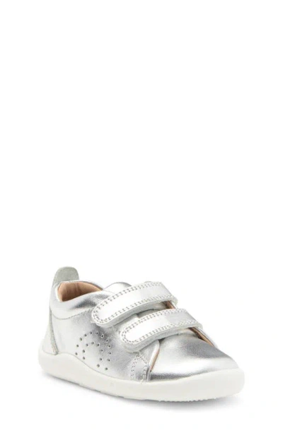 Old Soles Kids' Metallic Leather Sneaker In White