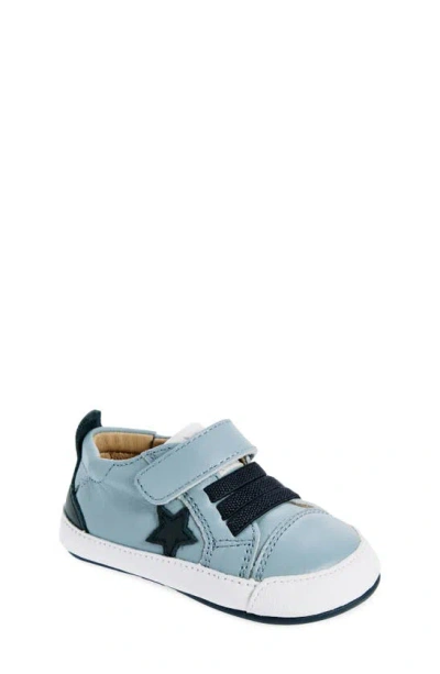 Old Soles Kids' Platinum Bub Sneaker In Dusty Blue / Navy / Navy Sole
